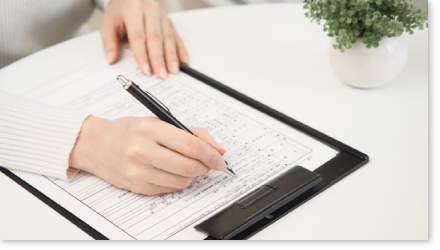 問診票の記入・院長による診察